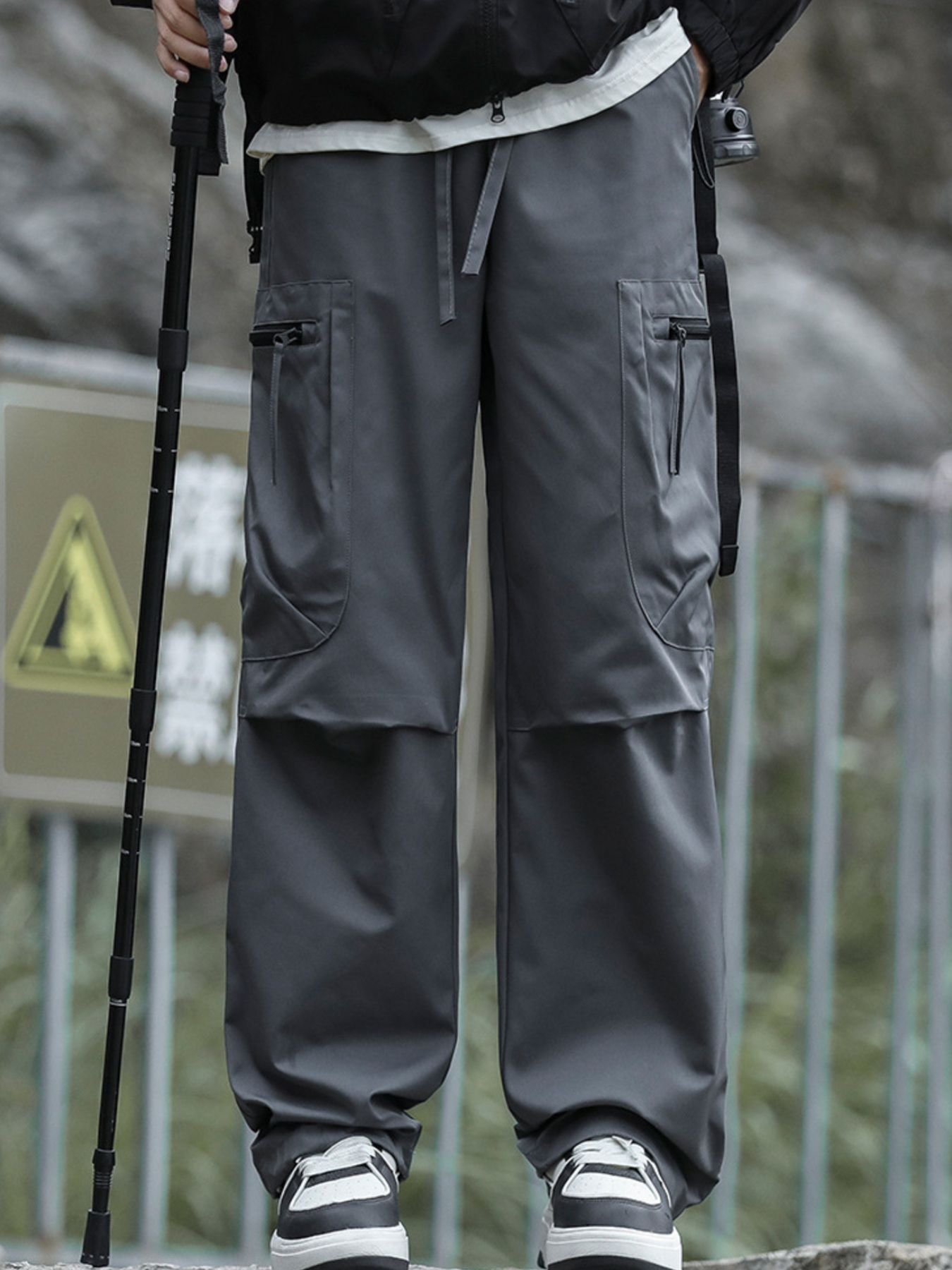 Men's Plus Size Loose Fit Multi-Pocket Cargo Pants