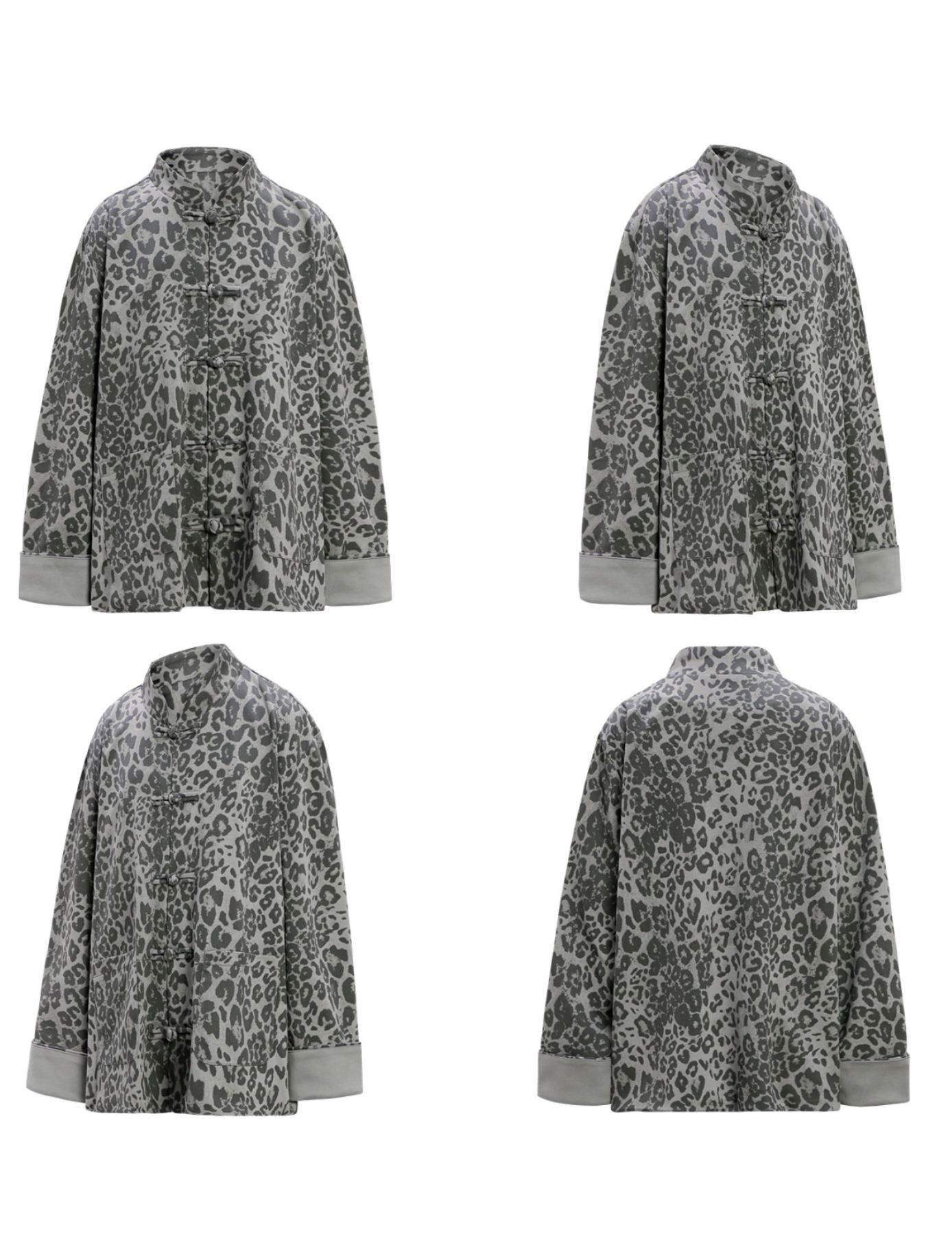 Men's Leopard Button Up Long Sleeve Shirt