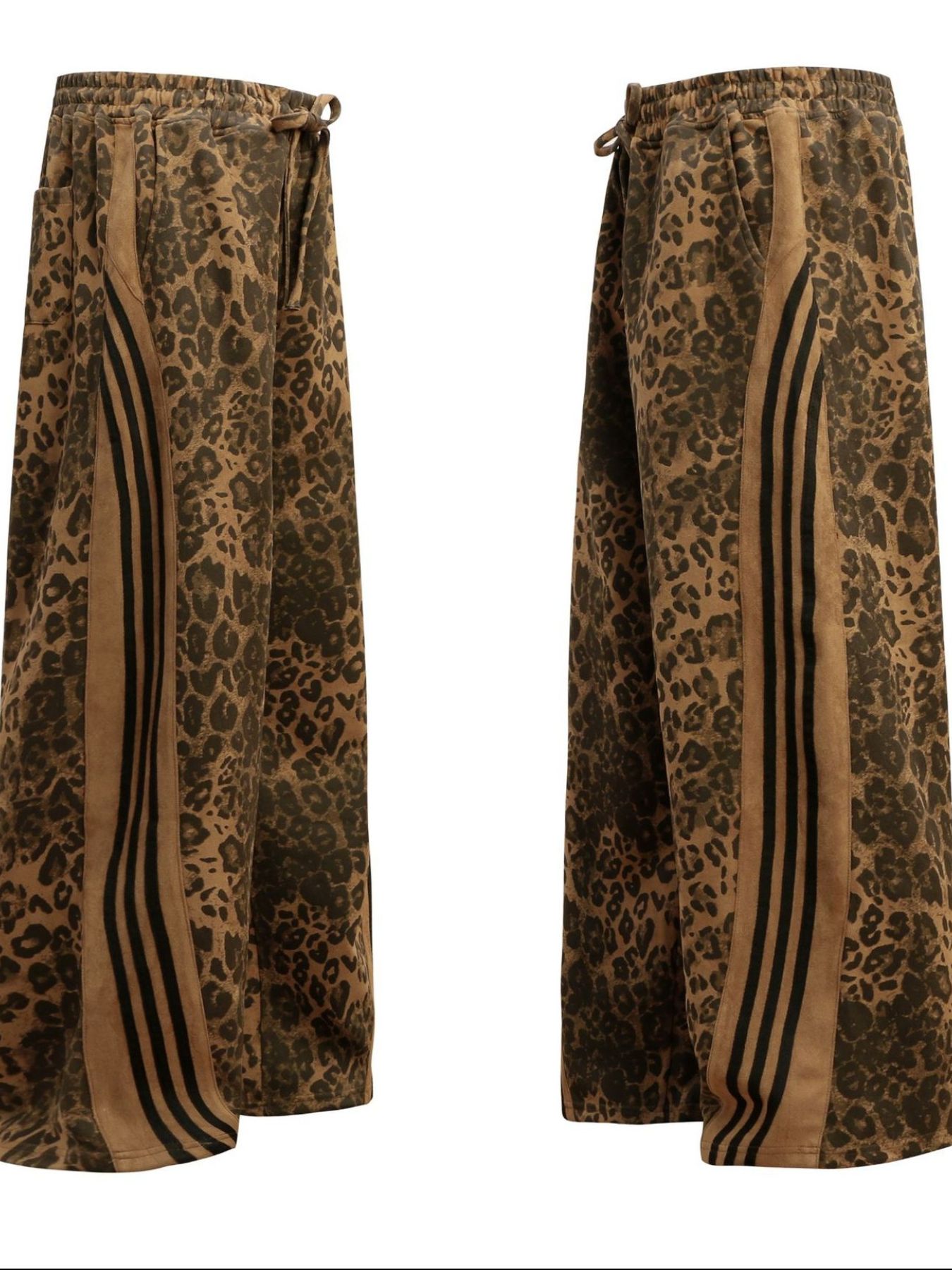 Men's Leopard Print Stripe Pants
