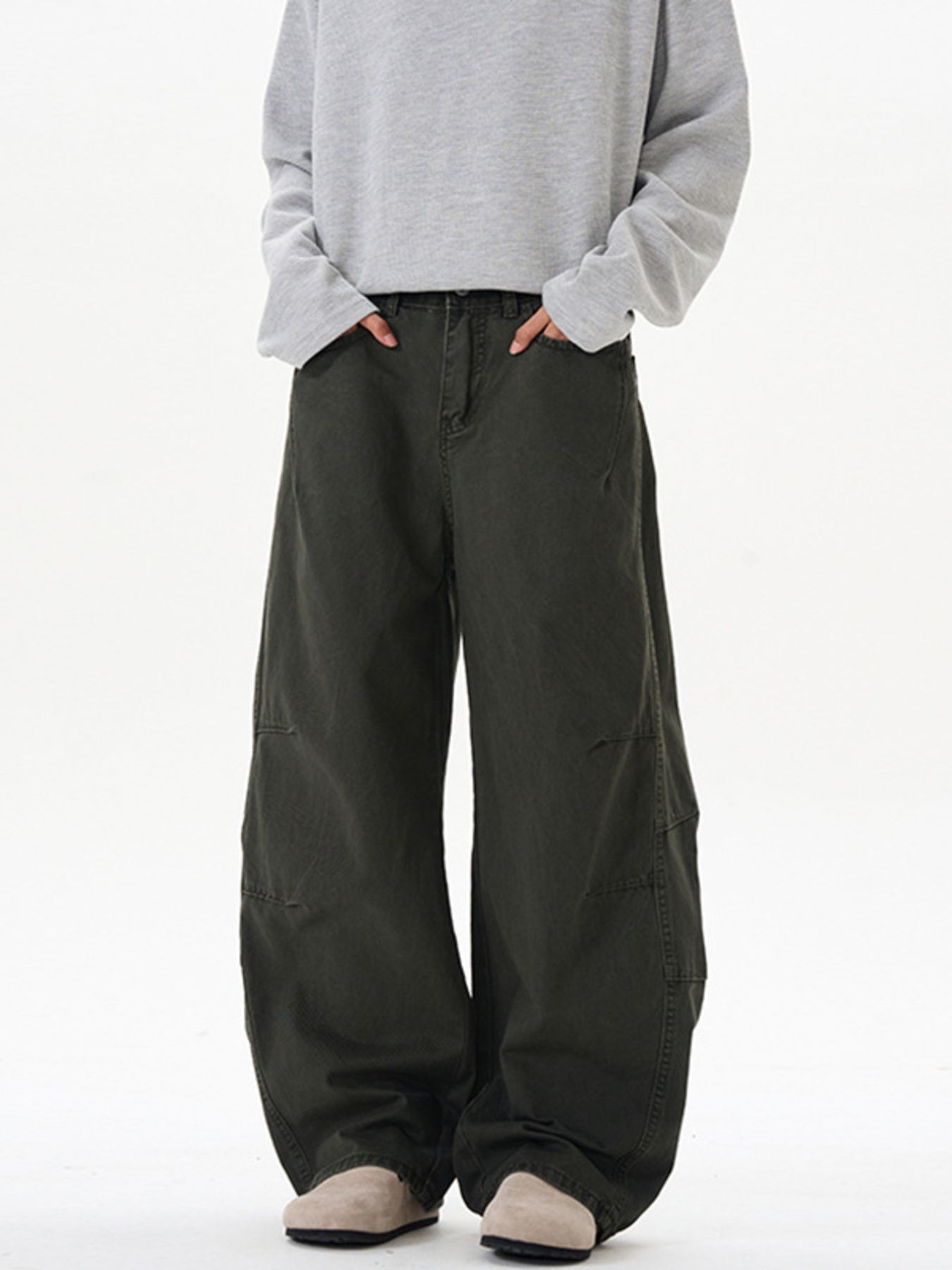Men's Wide Leg Pocketed Pants