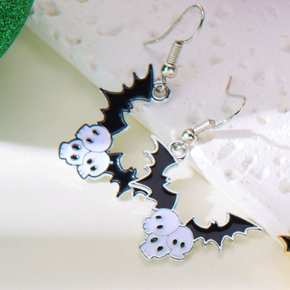 Halloween Bat Drop Earrings
