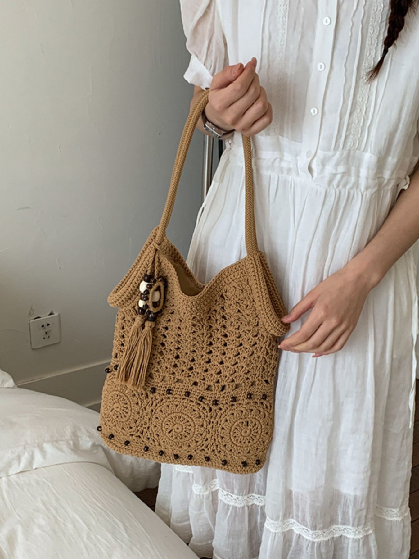 Crochet Knit Shoulder Bag 3