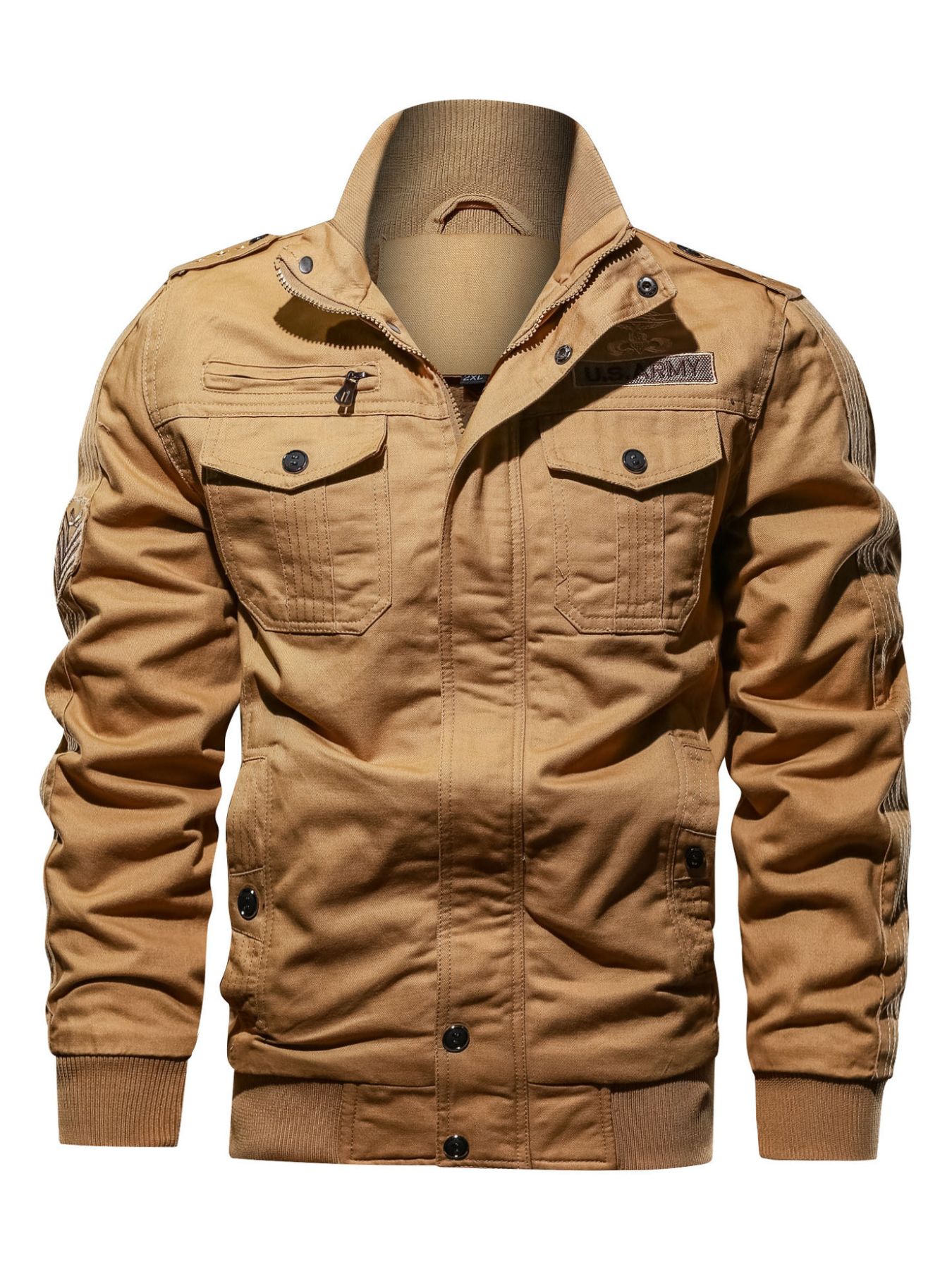 Men's Plus Size Zip Up Lightweight Bomber Jacket