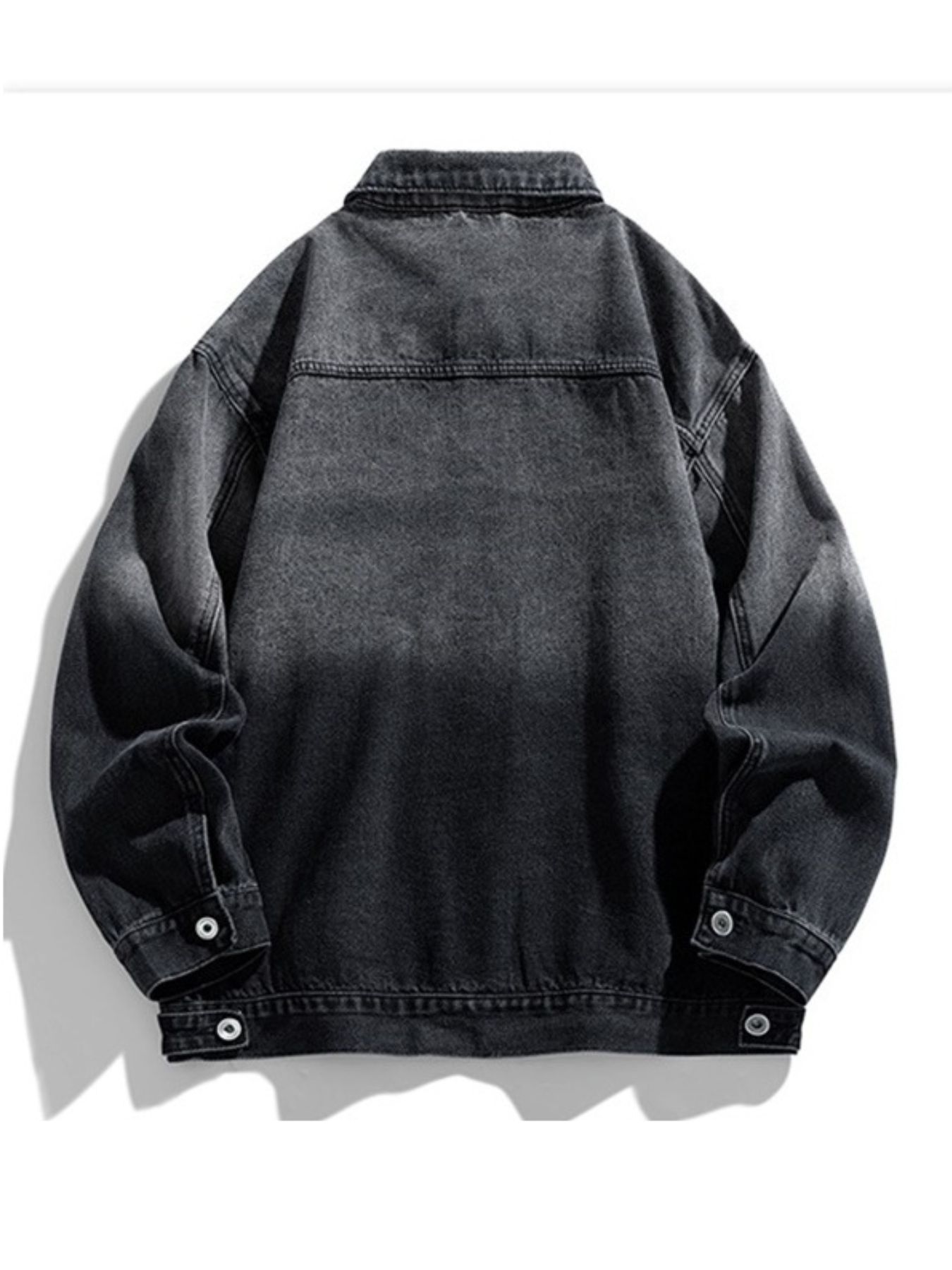 Men's Washed Button Up Denim Jacket