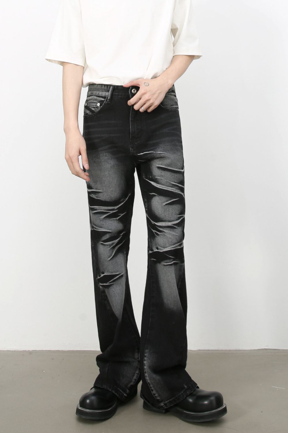 Men's Bootcut Jeans with Pockets