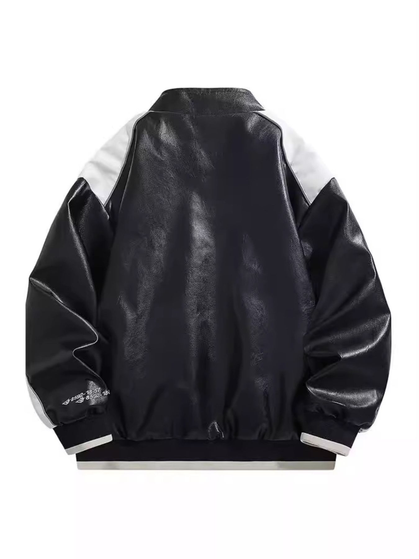 Men's Plus Size Zip Up Contrast Long Sleeve Jacket