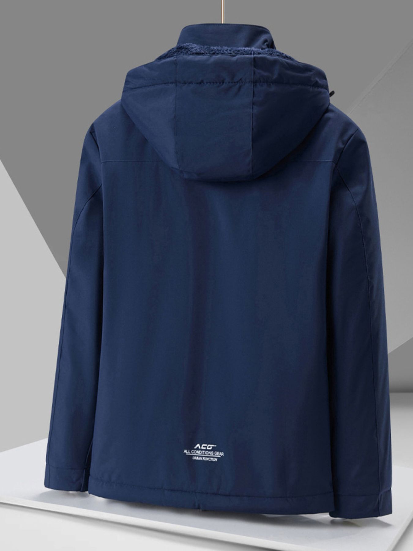 Men's Plus Size Hooded Zip Up Winter Jacket