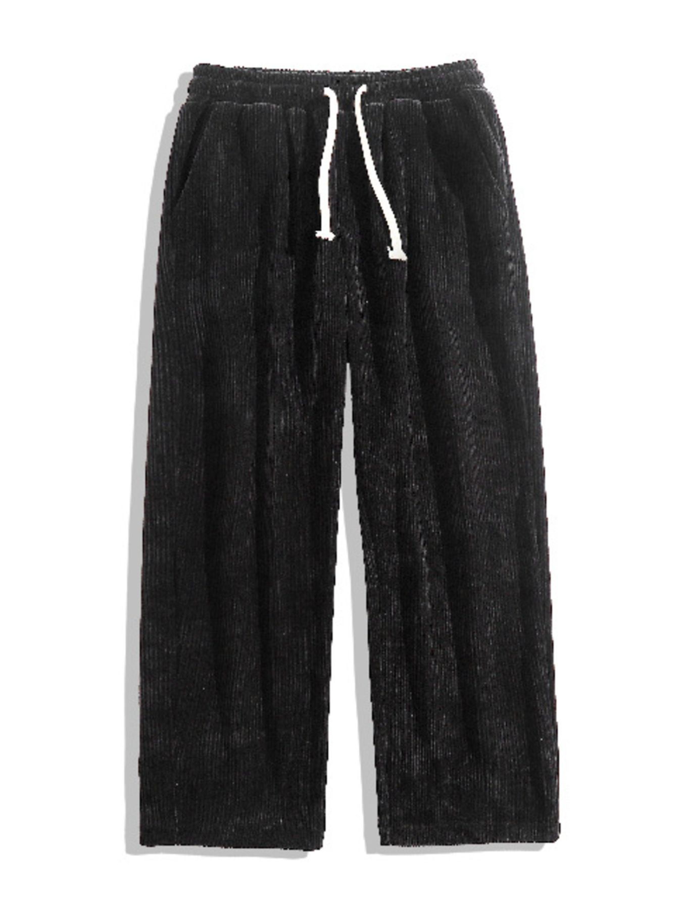 Men's Full Size Drawstring Wide Leg Corduroy Pants Plus Size