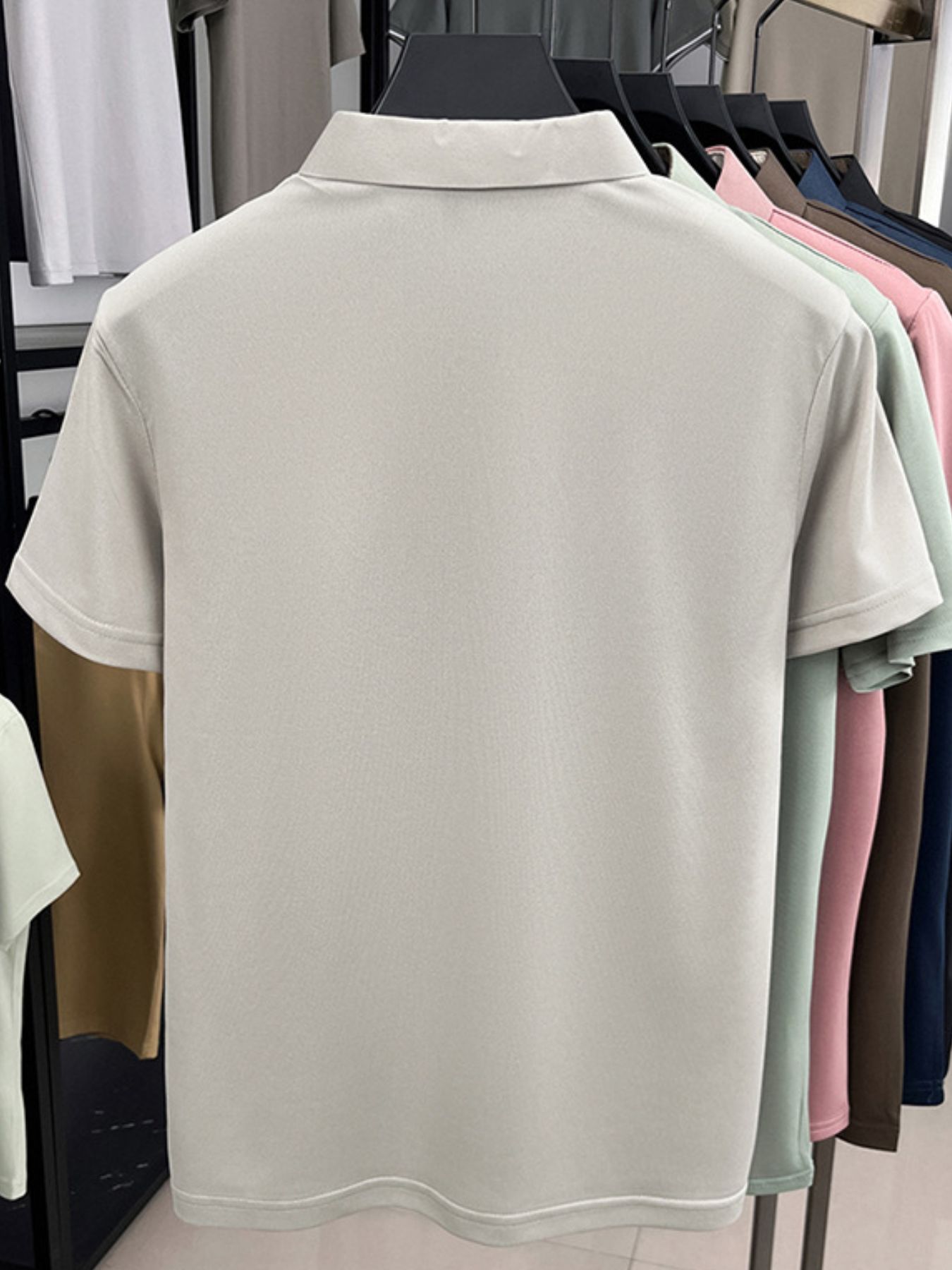 Men's Plus Size Button Detail Short Sleeve Polo