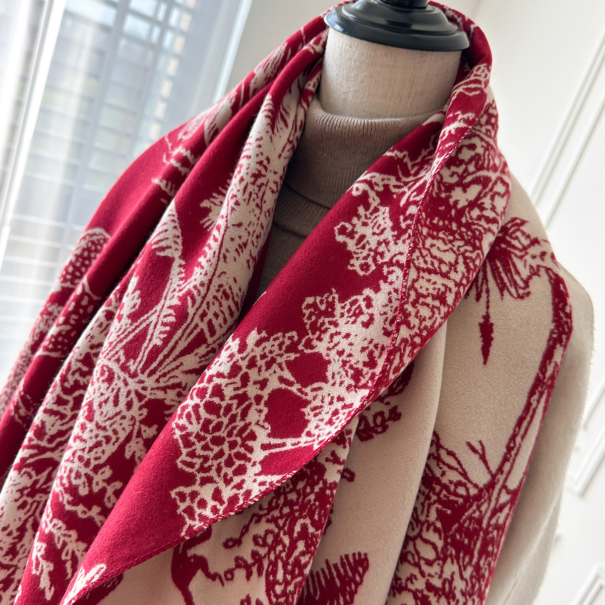 Raw Hem Winter Scarf