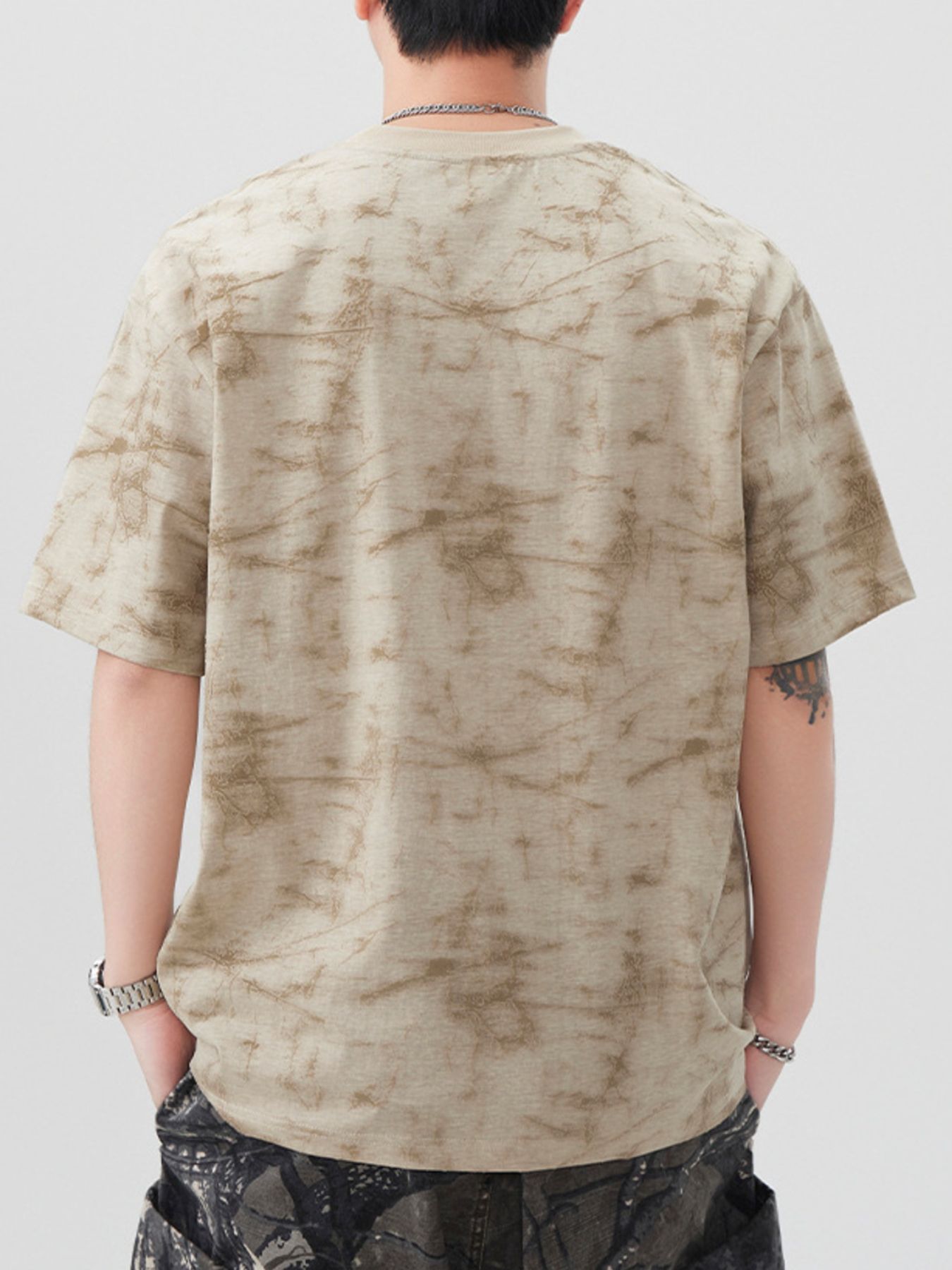 Men's Plus Size Round Neck Half Sleeve T-Shirt