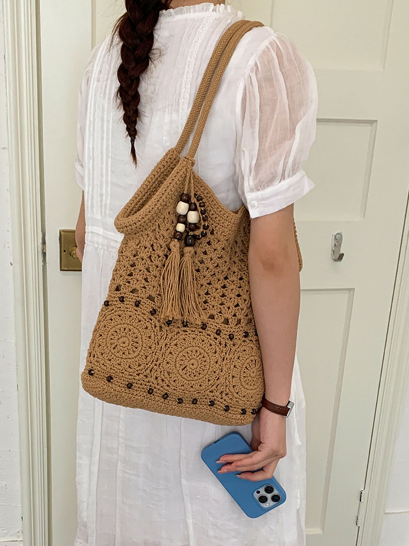 Crochet Knit Shoulder Bag 8