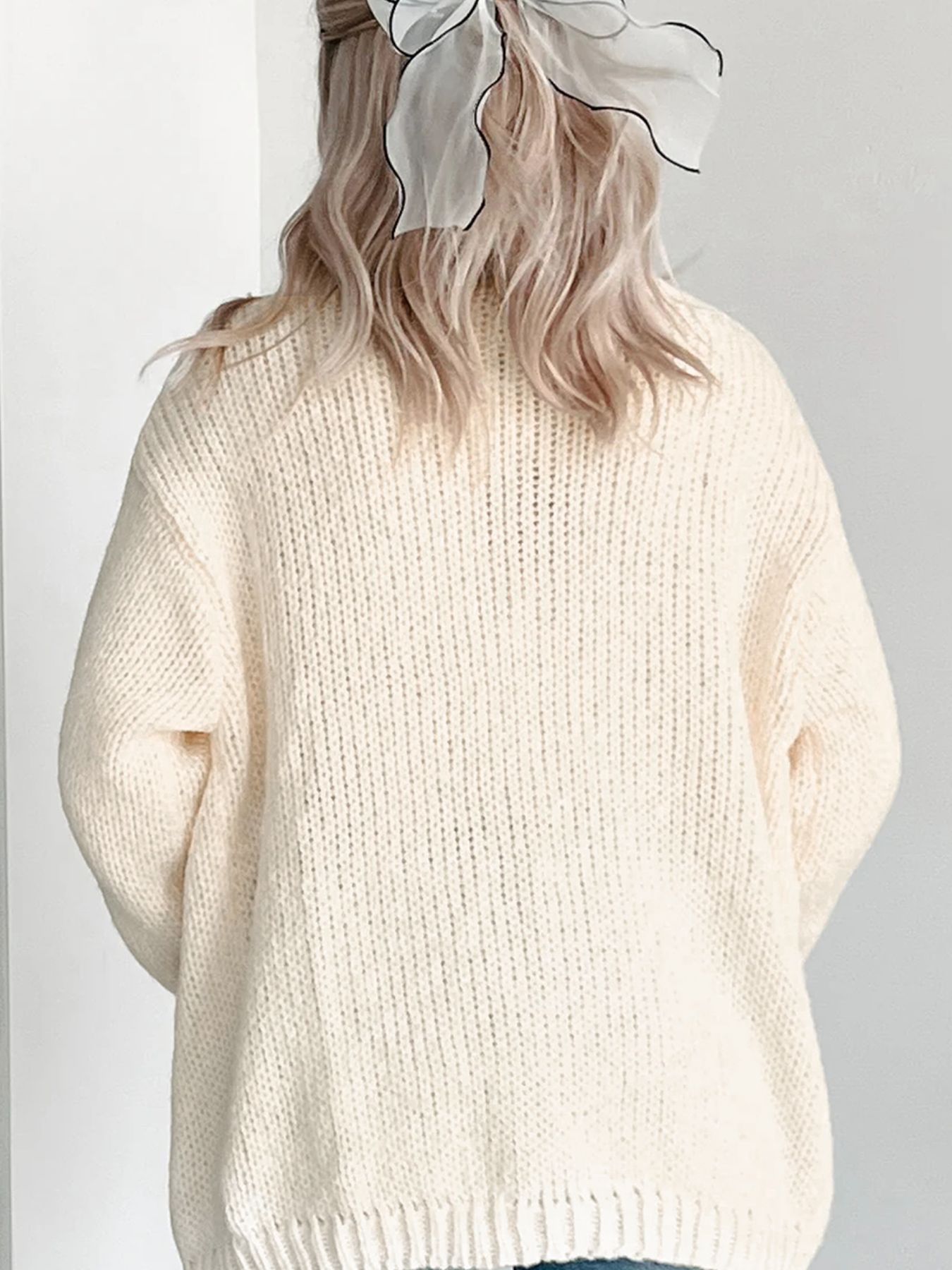 Halloween Pumpkin Embroidered Knit Cardigan