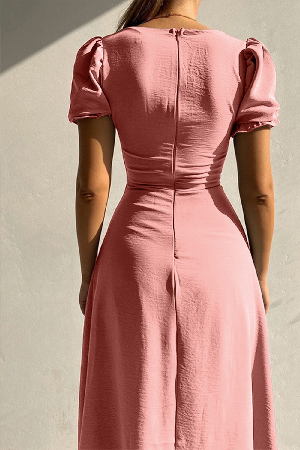 Sweetheart Neck Short Sleeve Dress