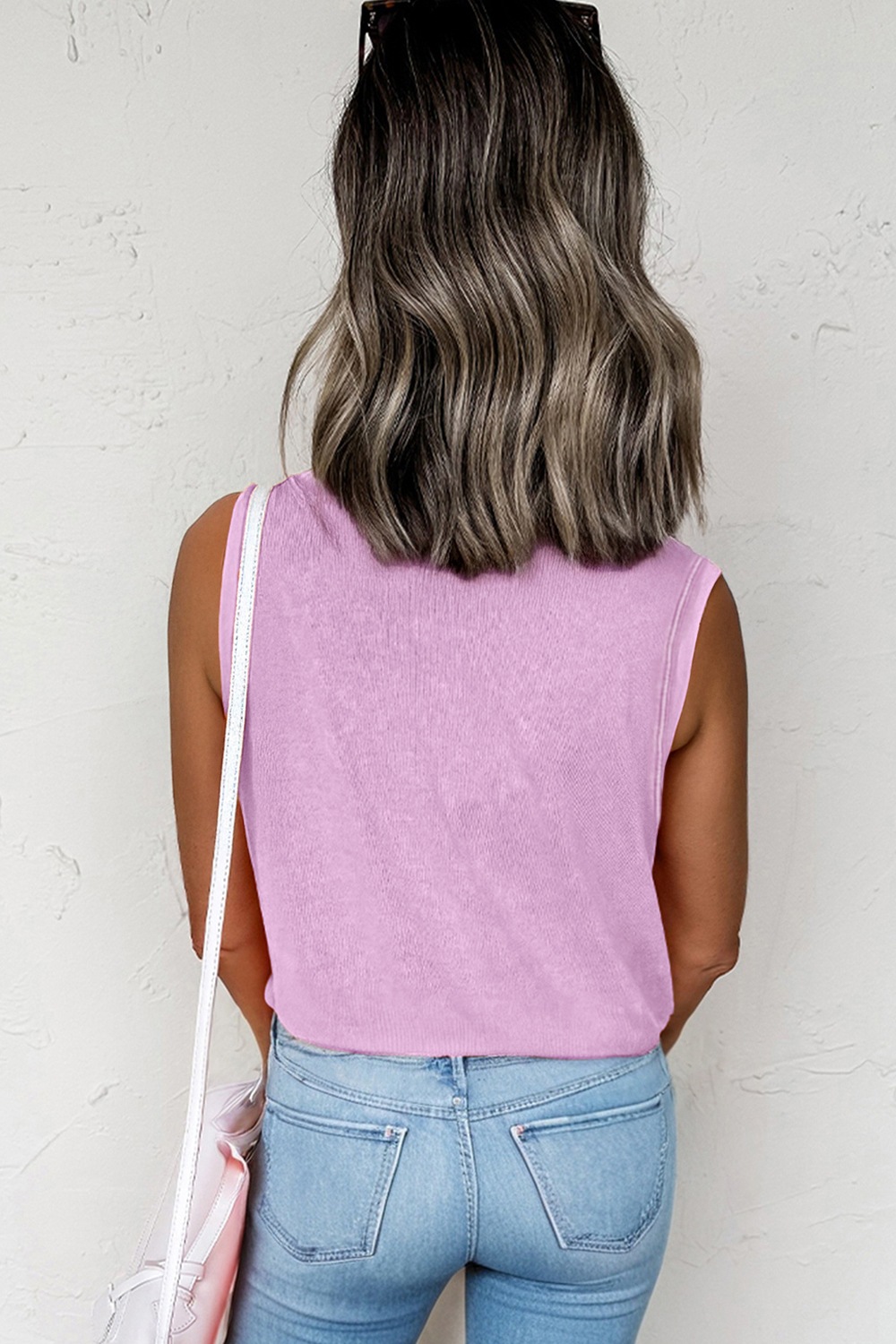 Round Neck Tank with Chest Pocket