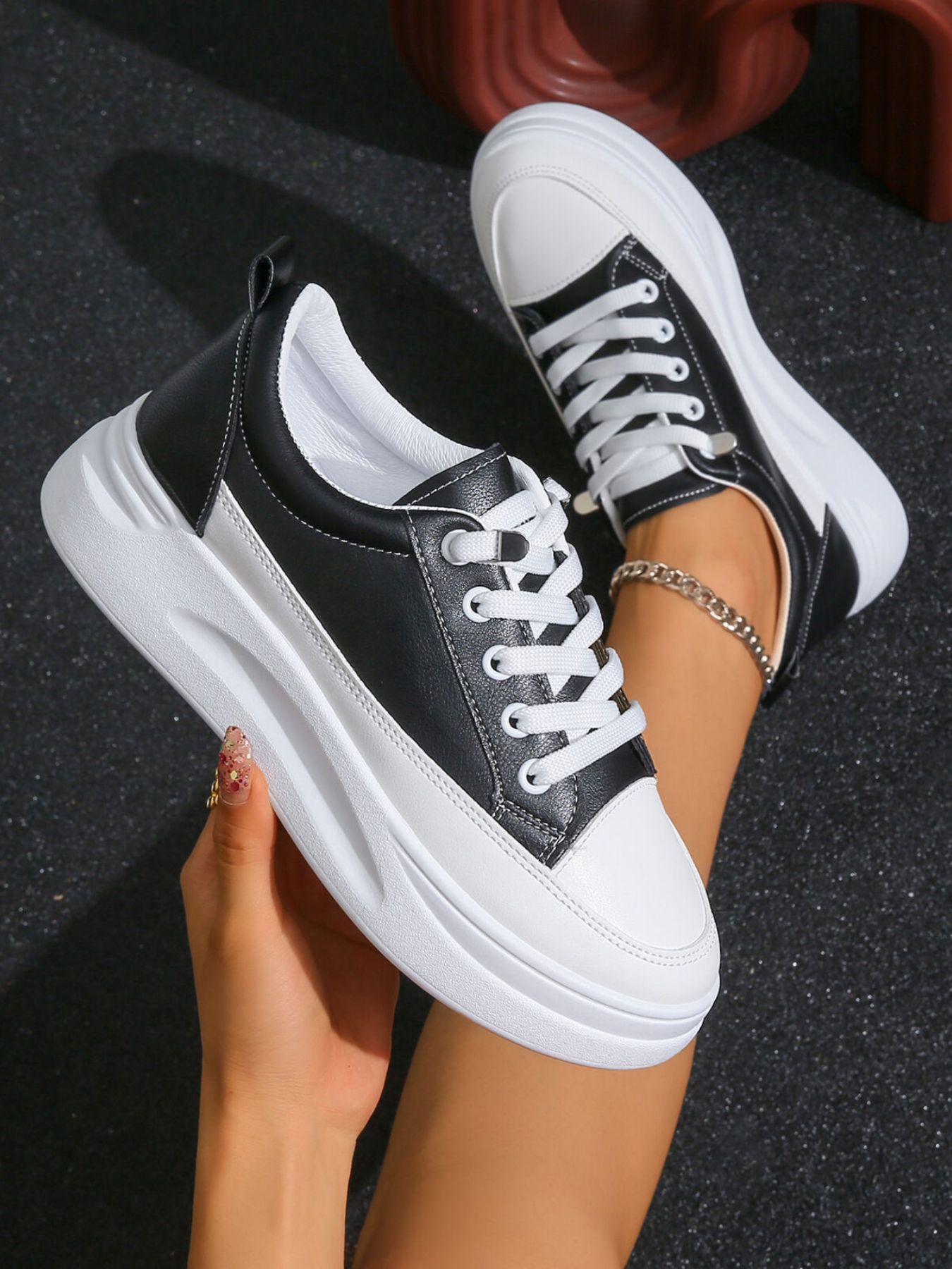 Lace Up Platform Sneakers