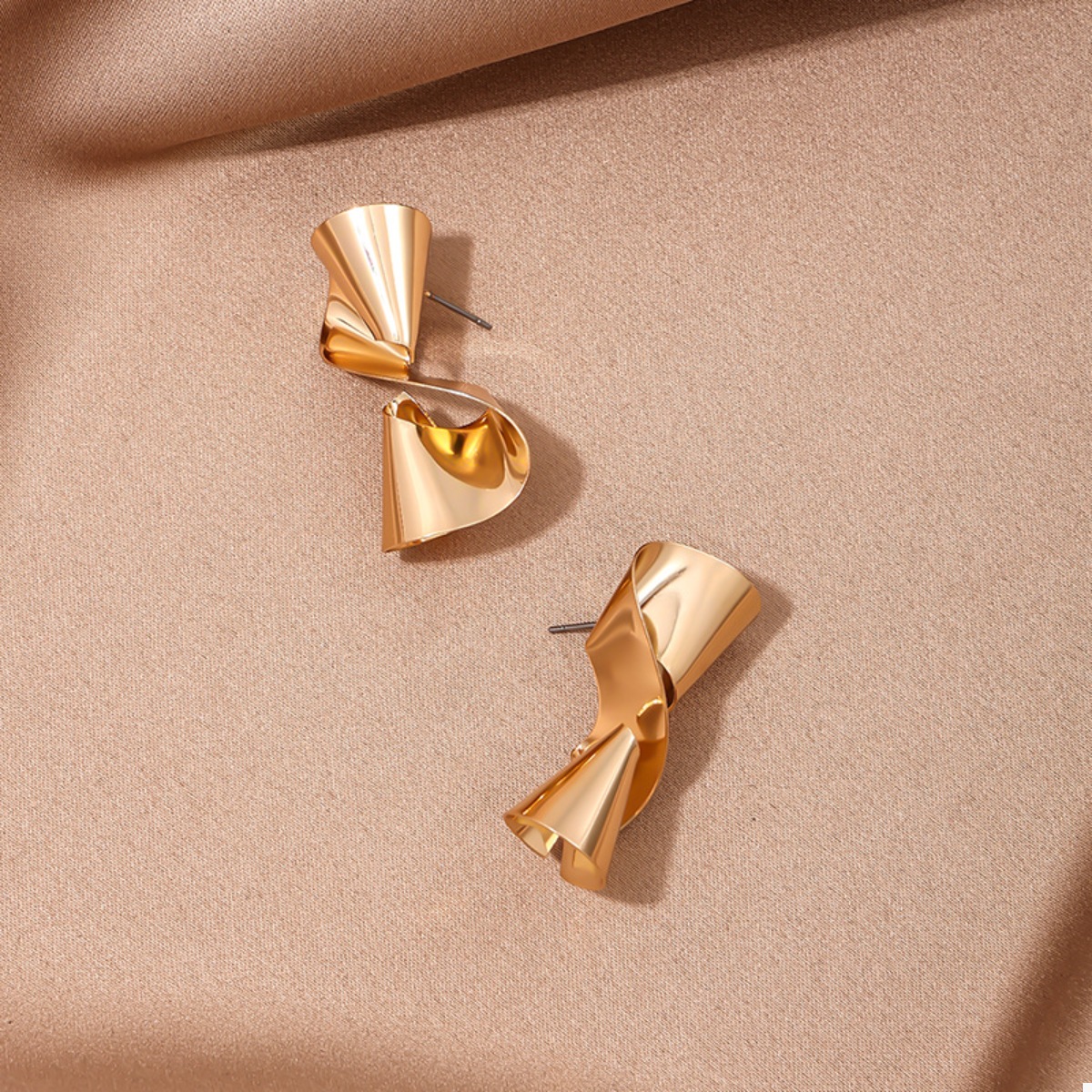 18K Gold-Plated Twist Earrings