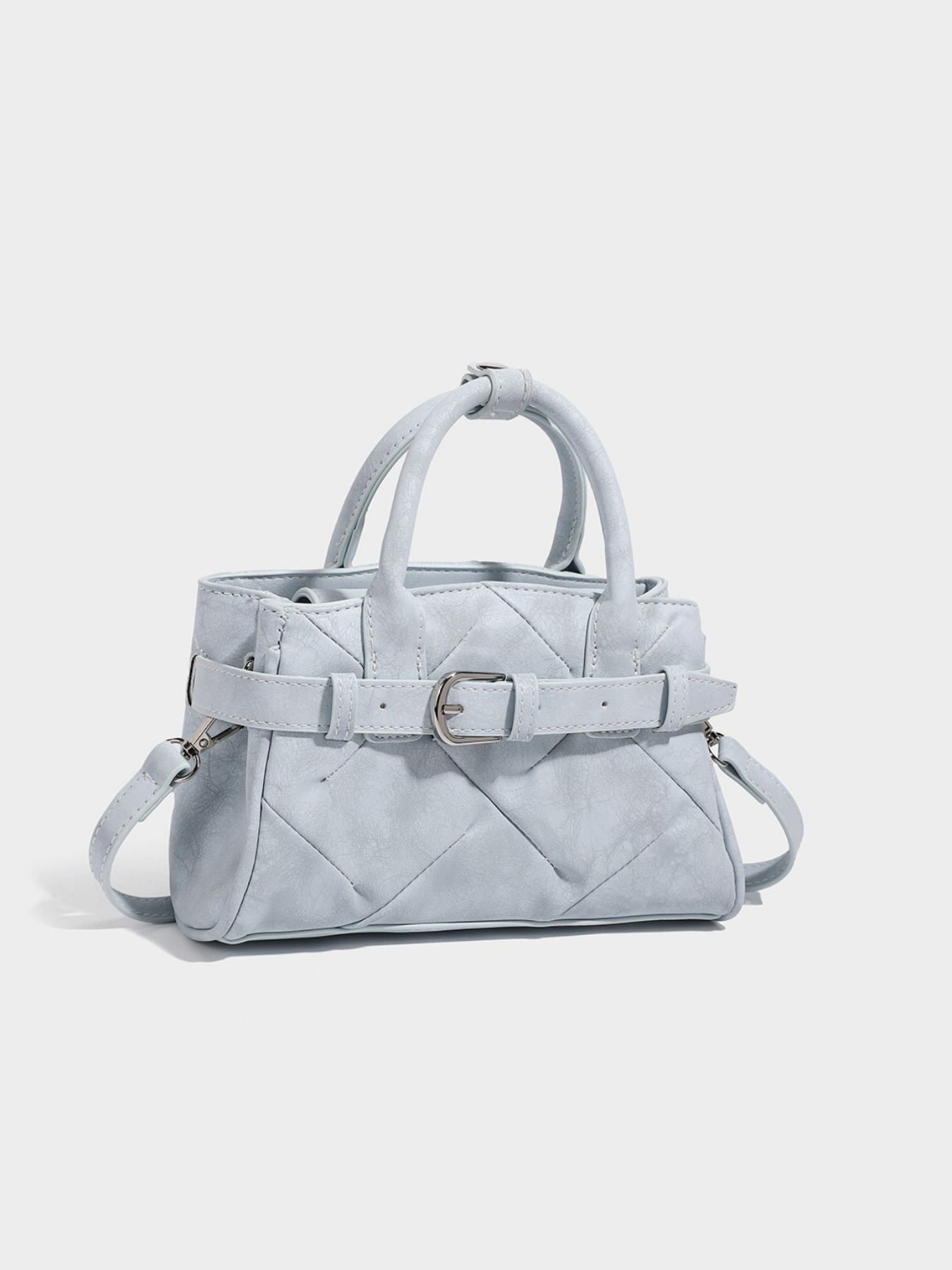 Quilted Buckle Accent Crossbody Bag 1