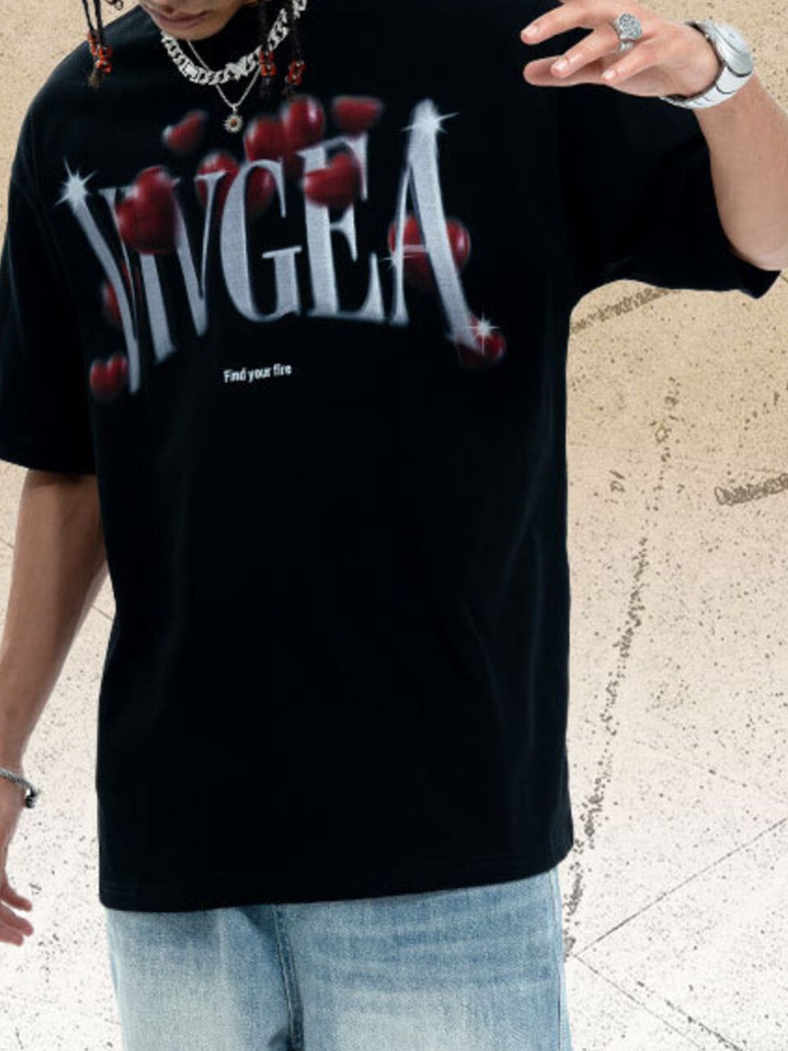 Men's Graphic Round Neck Short Sleeve T-Shirt