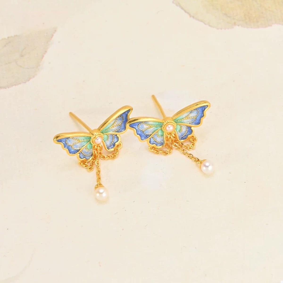 18K Gold-Plated Butterfly Earrings