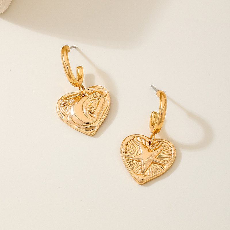 18K Gold-Plated Heart Earrings