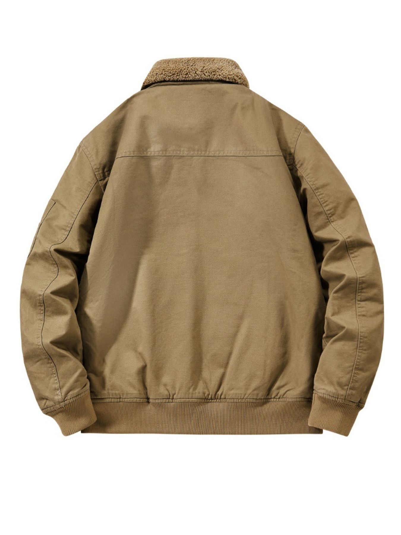 Men's Plus Size Zip Up Sherpa Lined Jacket