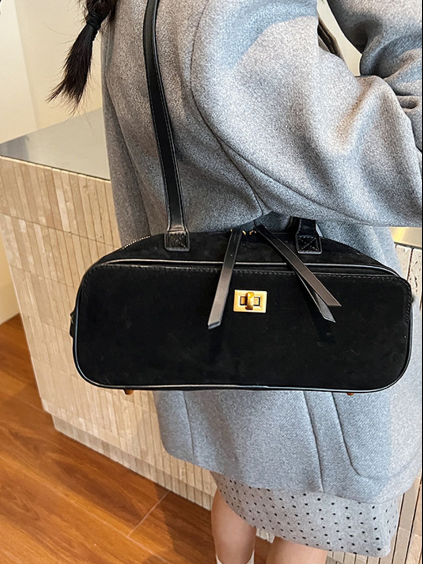 Suede Leather Shoulder Bag