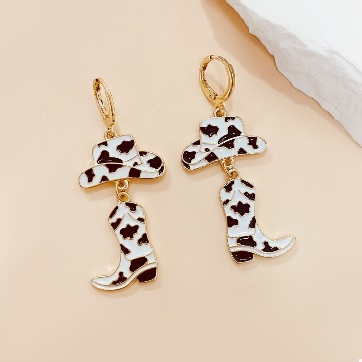Cowboy Hat and Boot Dangle Earrings