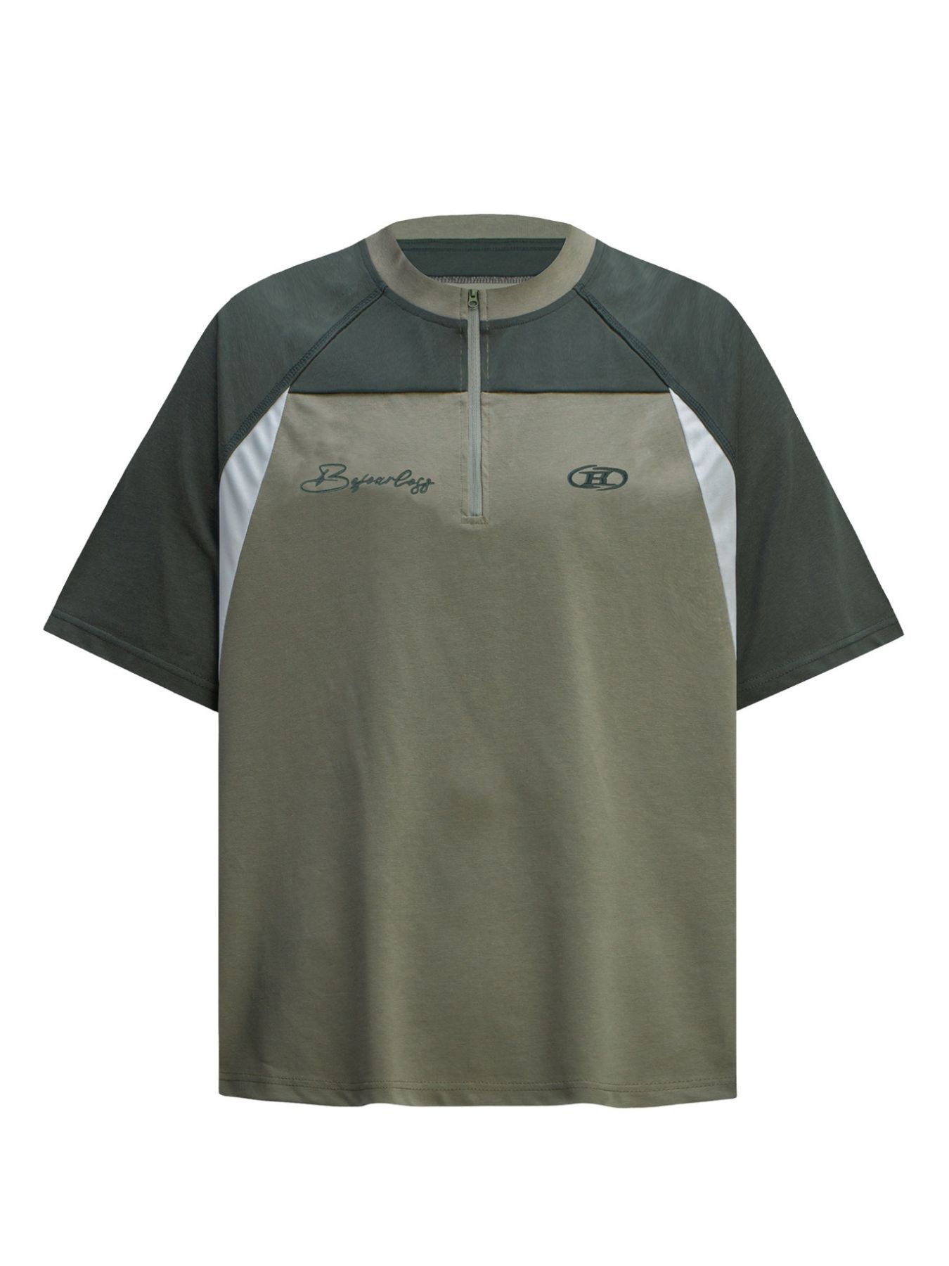 Men's Quarter-Zip Color Block T-Shirt