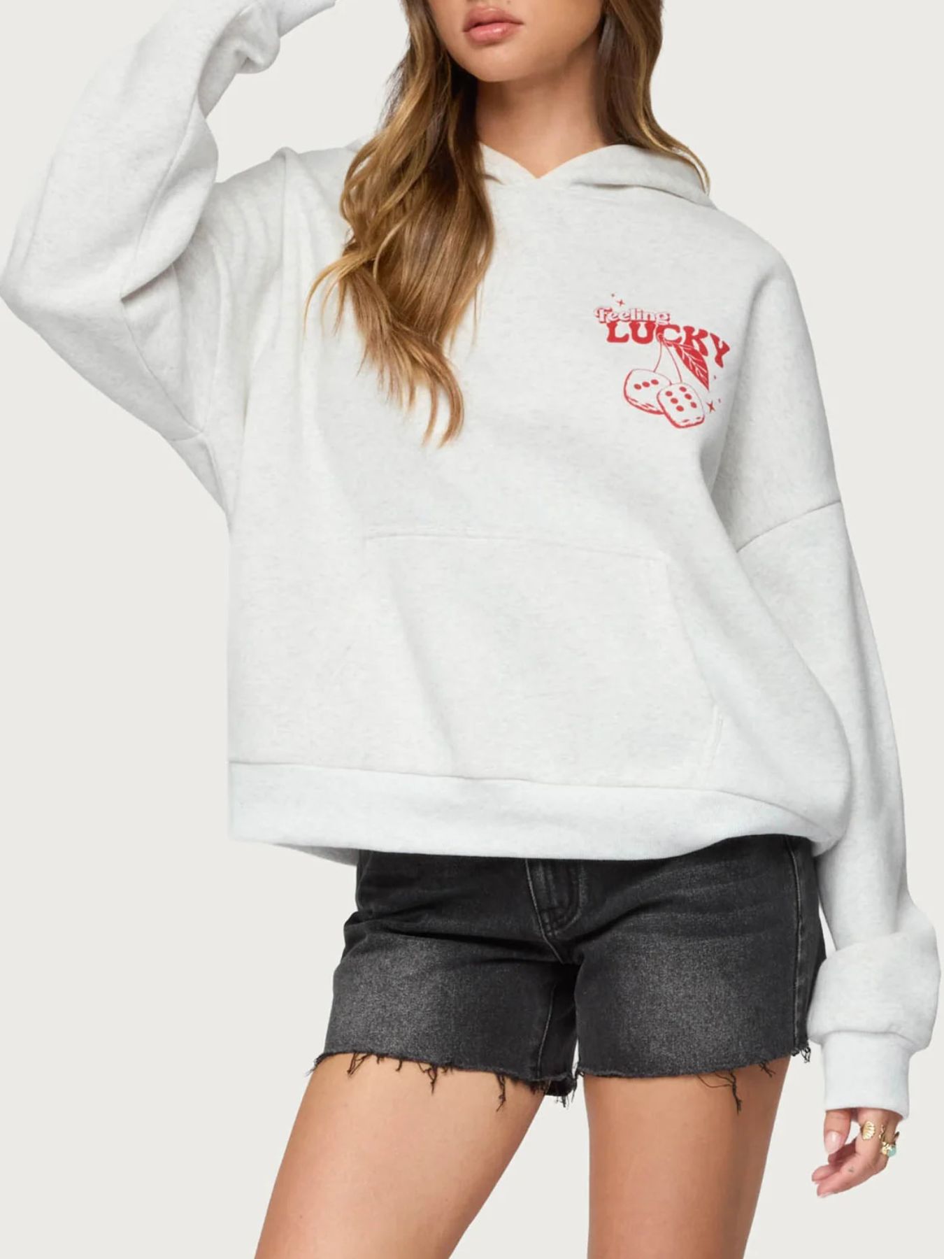 Drop Shoulder Graphic Hoodie with Kangaroo Pocket 1