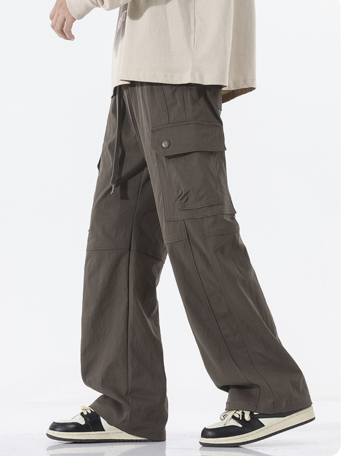 Men's Full Size Multi-Pocket Cargo Utility Pants Plus Size