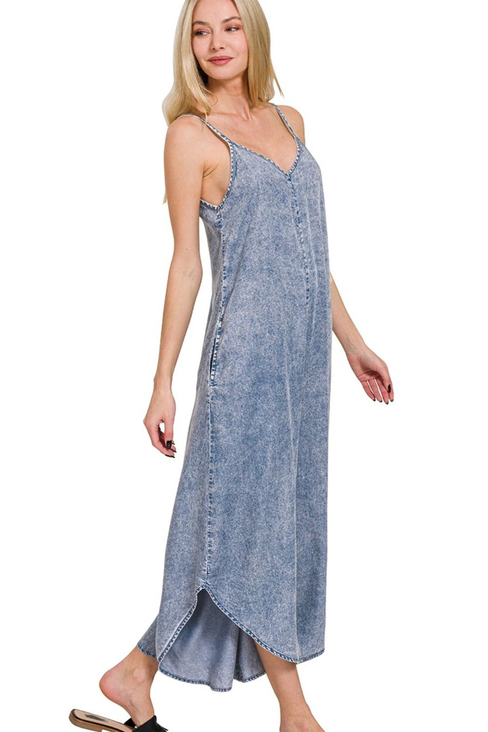 Lyocell Acid-Washed Jumpsuit