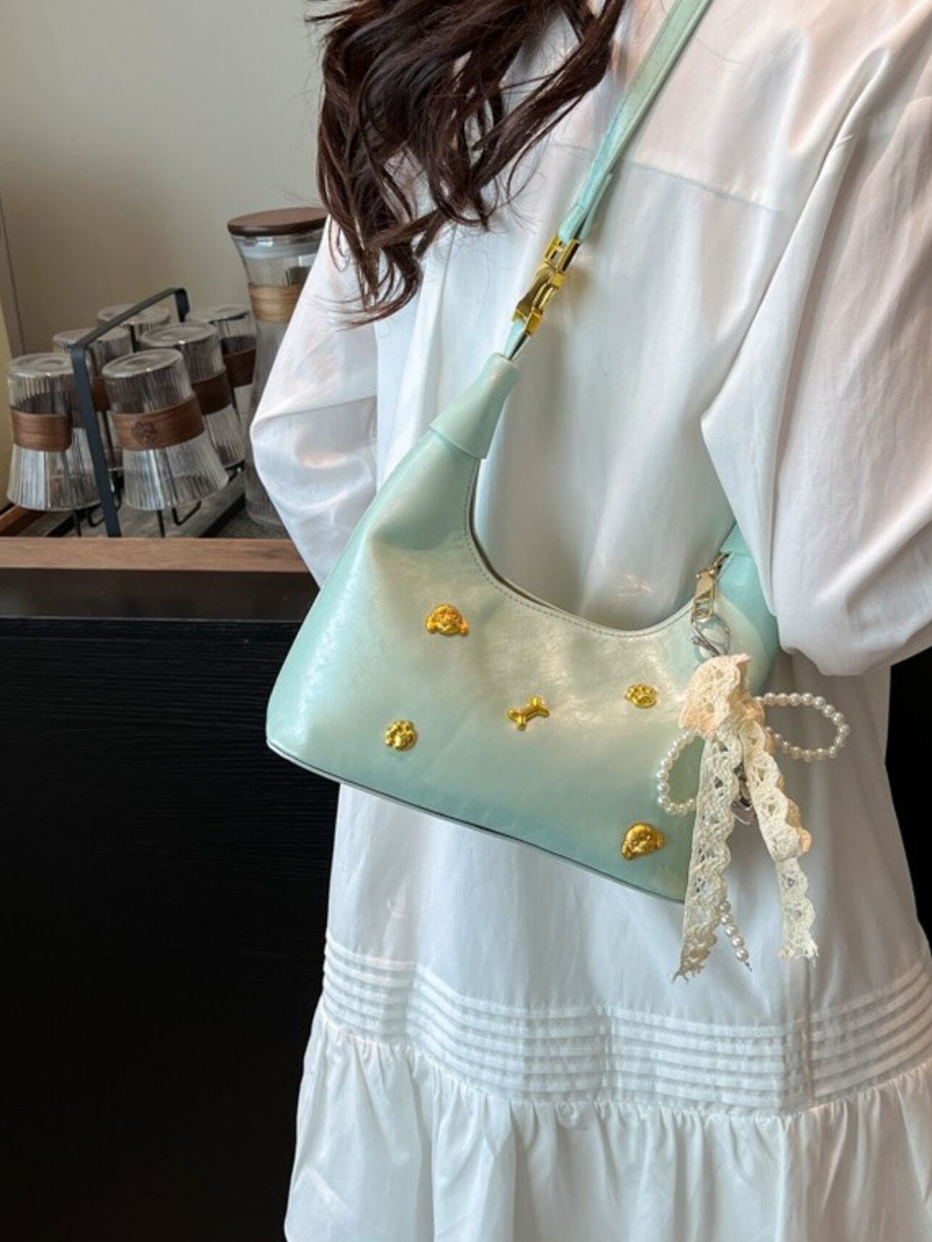 Embellished Hobo Crossbody Bag 4
