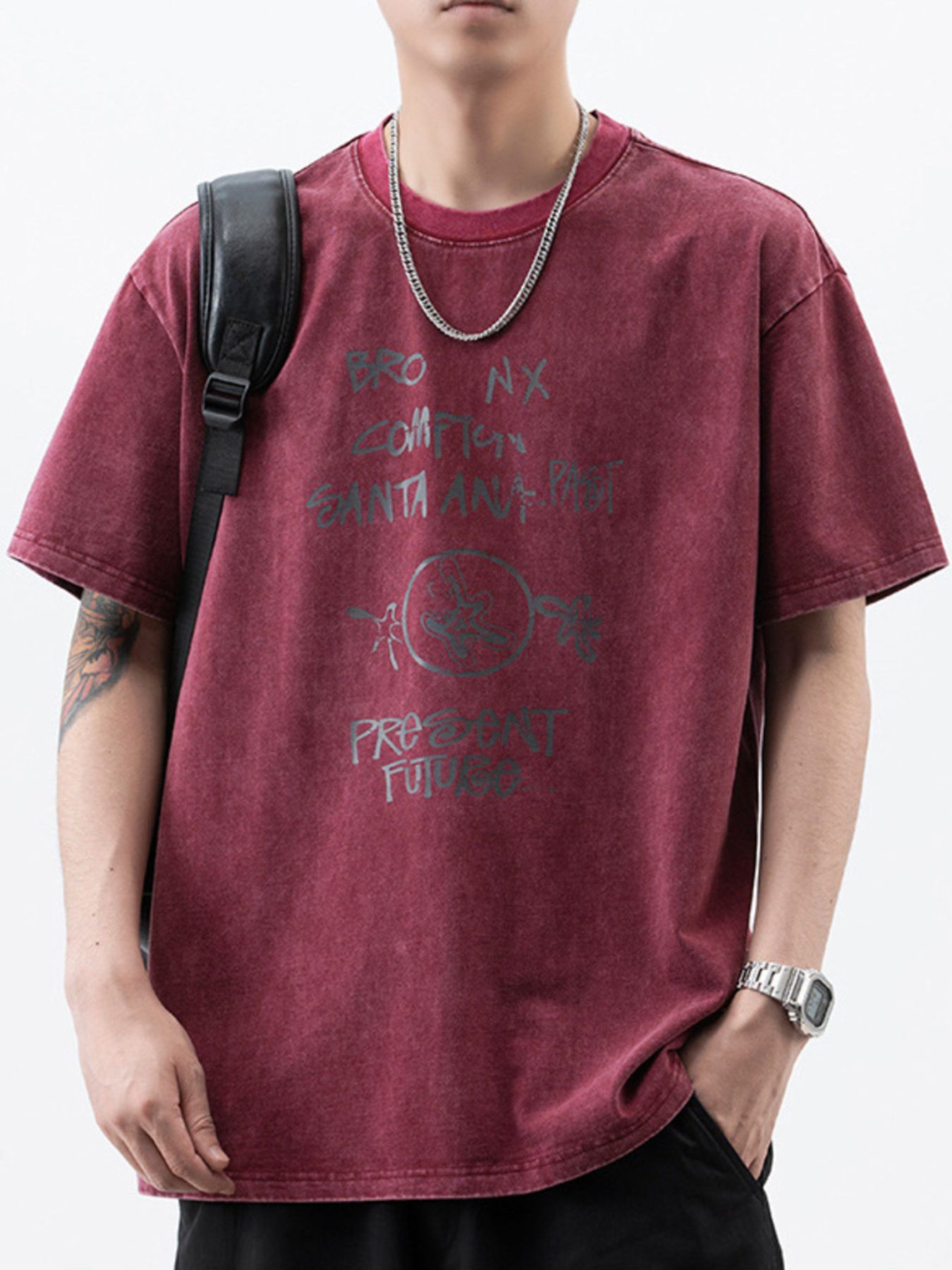 Men's Plus Size Round Neck Short Sleeve T-Shirt