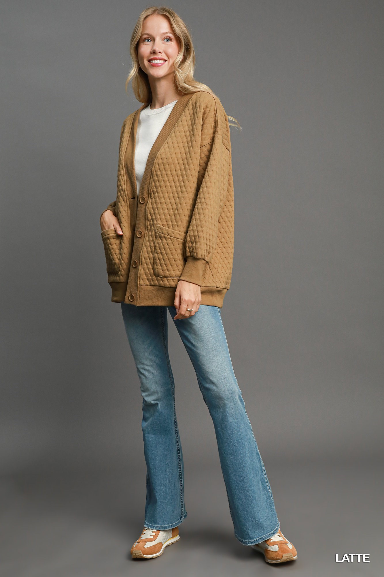 Umgee Button-Up Jacquard Cardigan