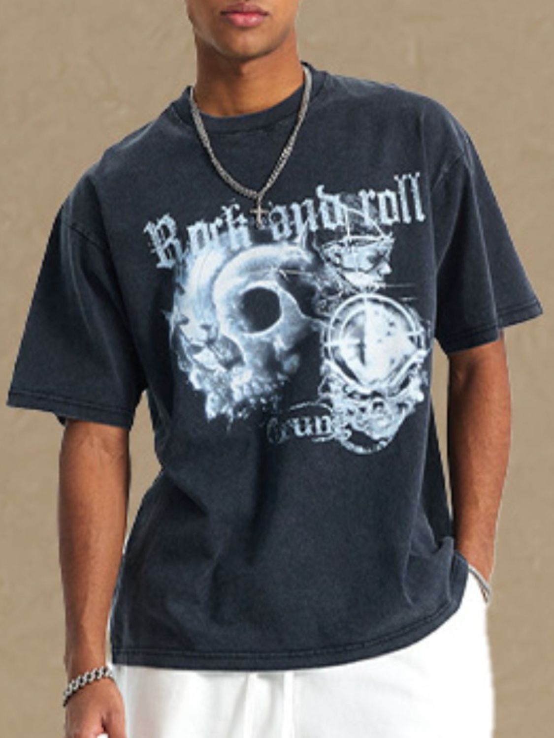 Men's Graphic Round Neck Half Sleeve T-Shirt