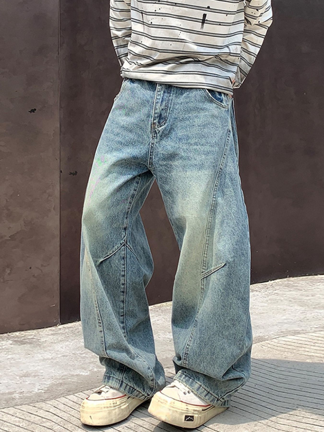 Men's Full Size Wide Leg Jeans Plus Size