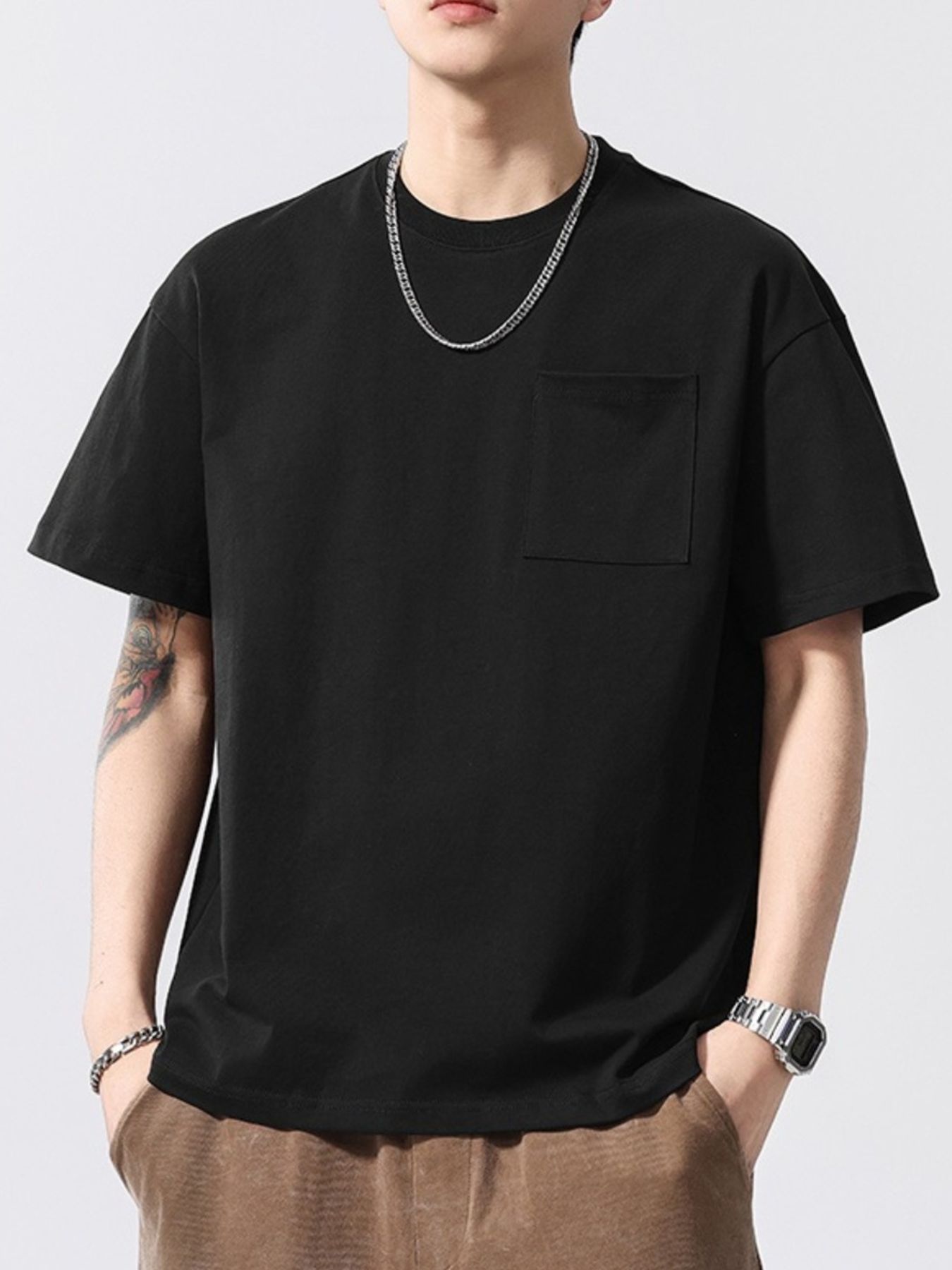 Men's Full Size Round Neck Short Sleeve T-Shirt Plus Size