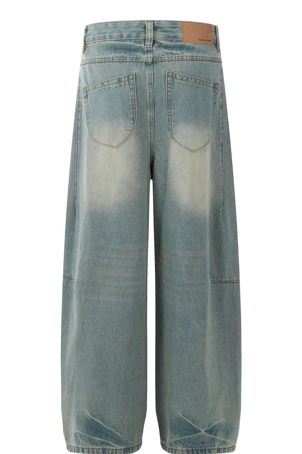 Men's Faded Wide Leg Jeans