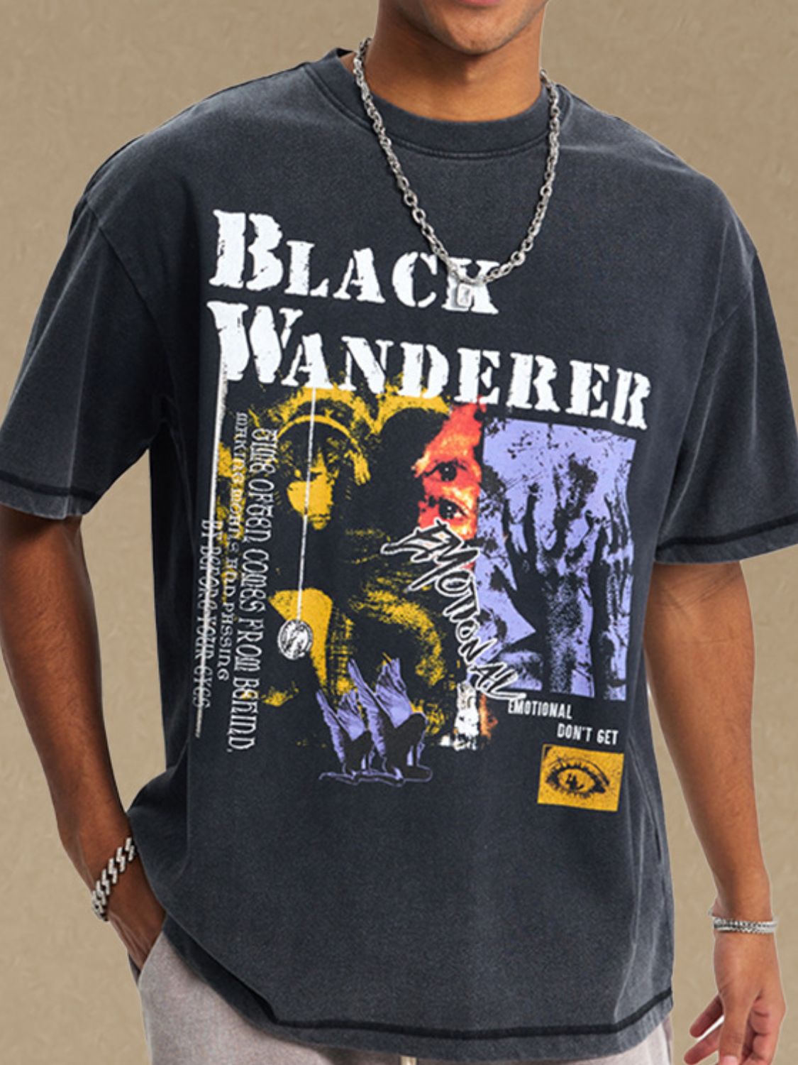 Men's Graphic Round Neck Half Sleeve T-Shirt