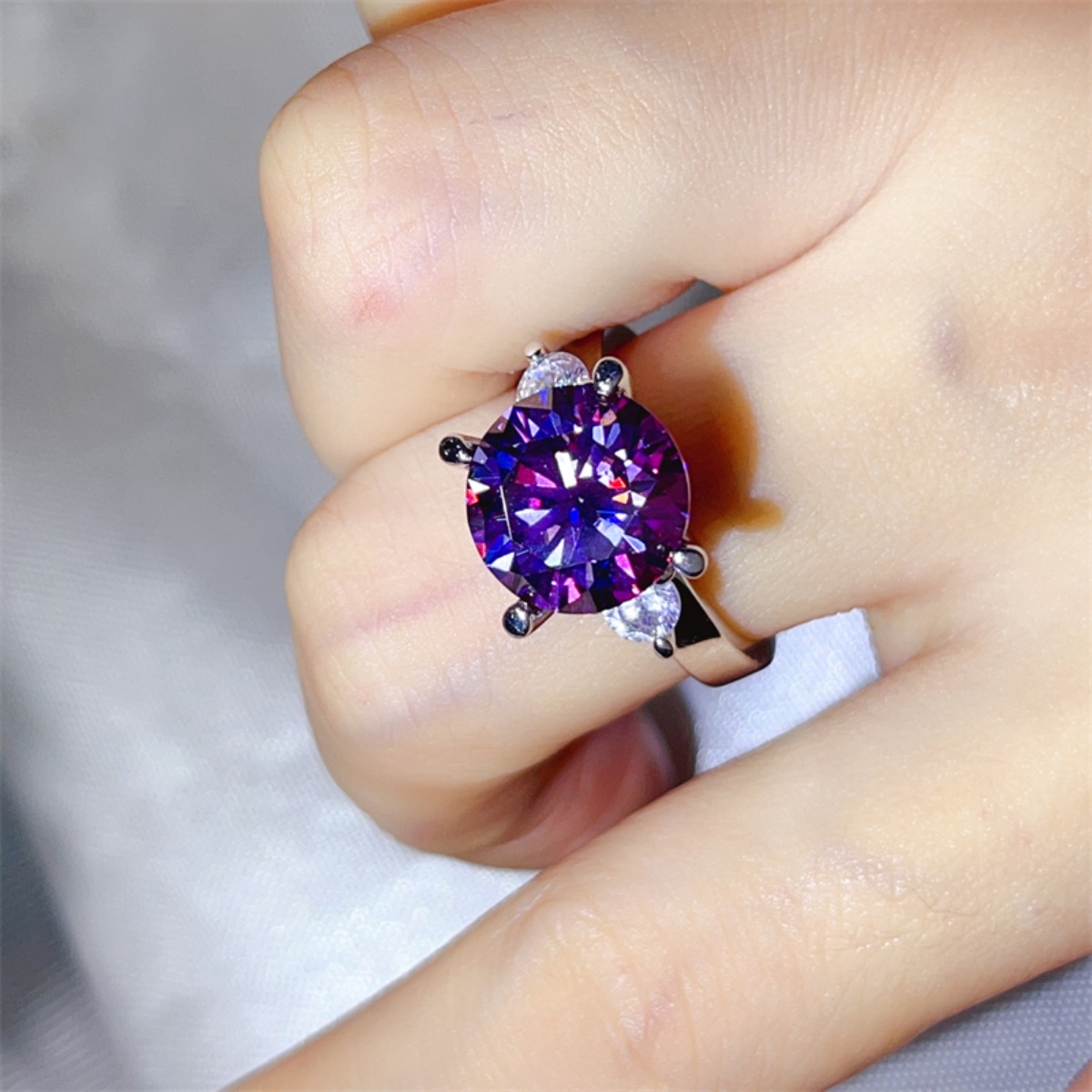 5 Carat Moissanite 925 Sterling Silver Ring