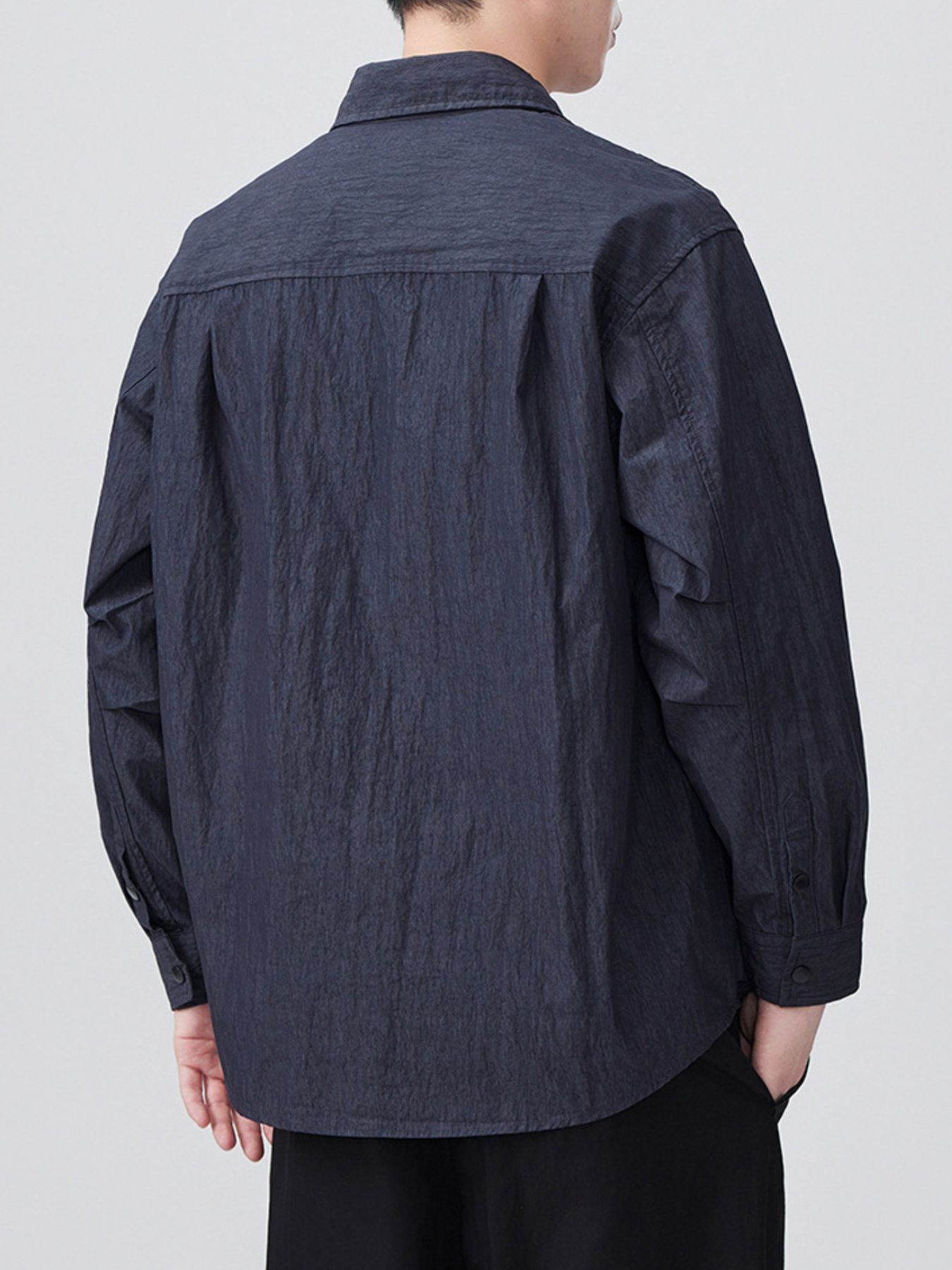 Men's Plus Size Button Up Long Sleeve Shirt