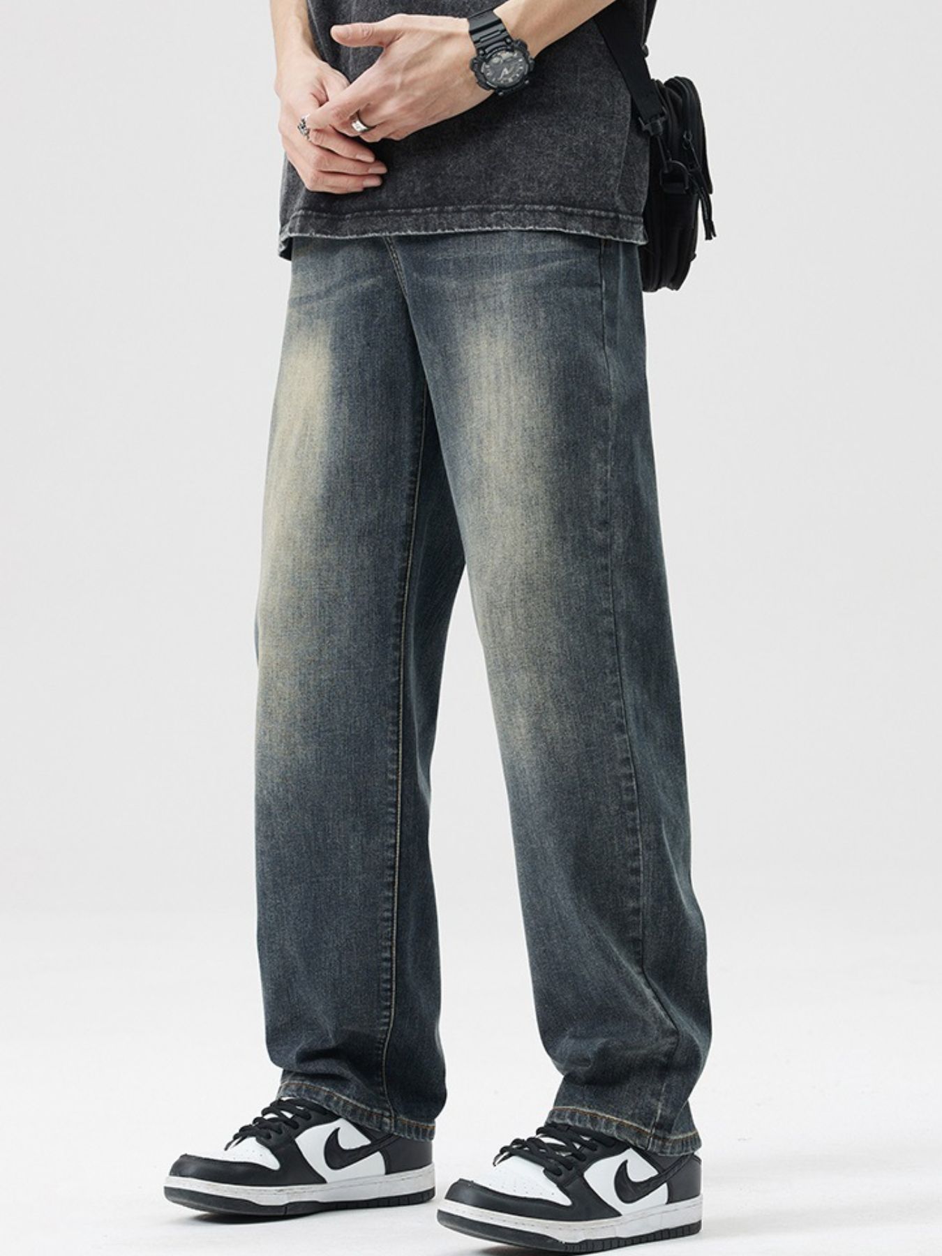 Men's Wash Loose Fit Jeans