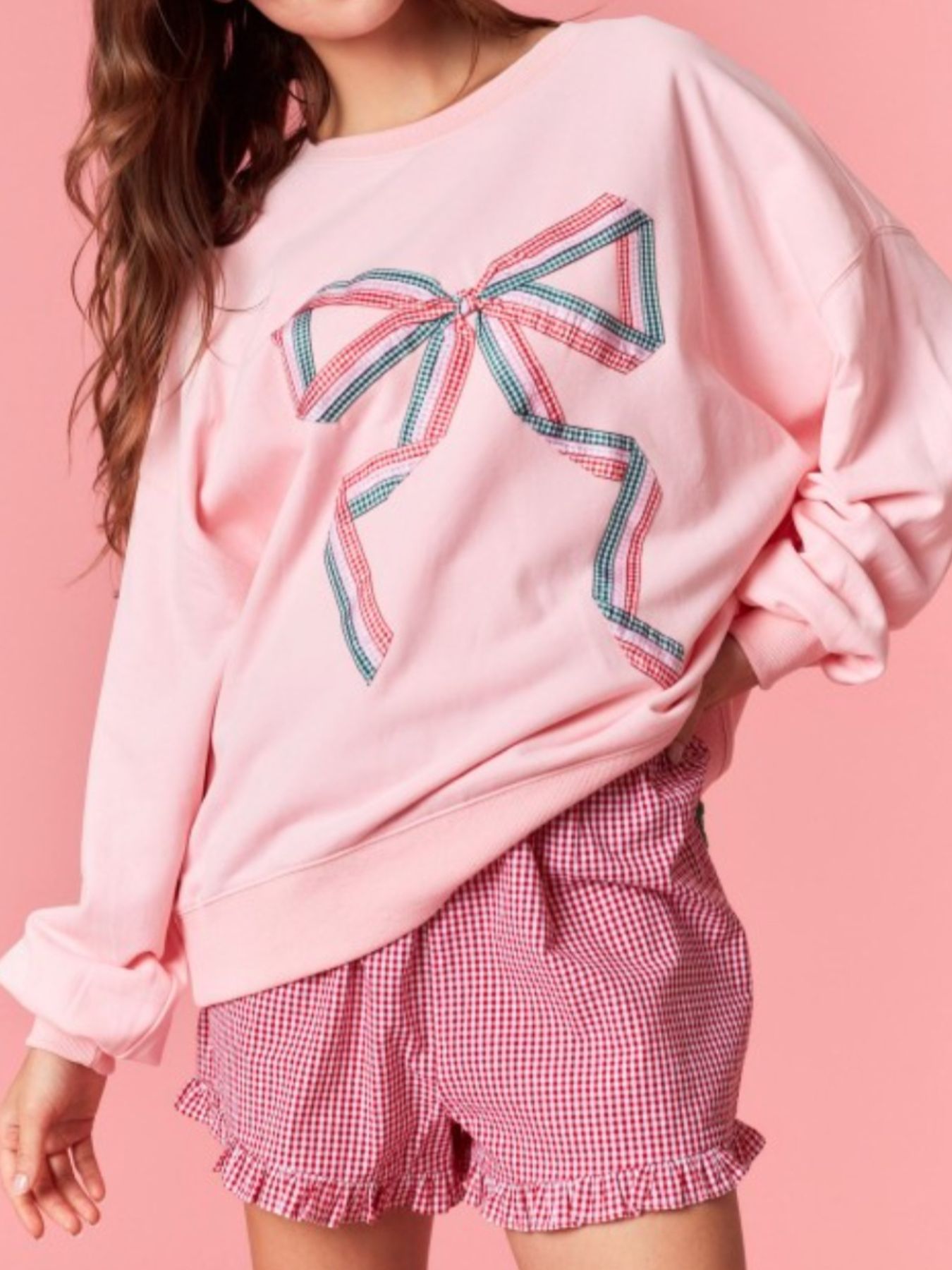 Bow Crew Neck Sweatshirt