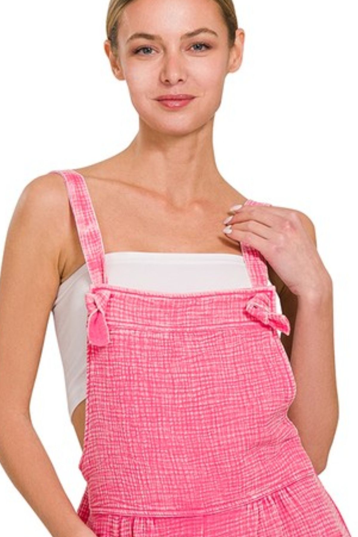 Woven Double Gauze Acid Washed Romper