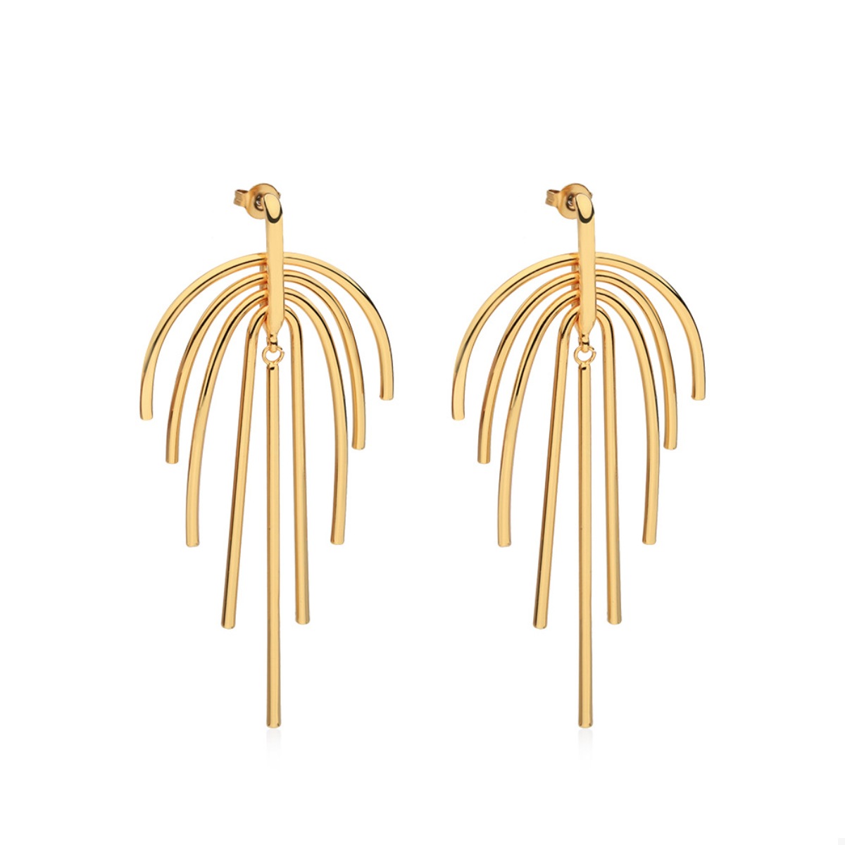 18K Gold-Plated Geometric Earrings