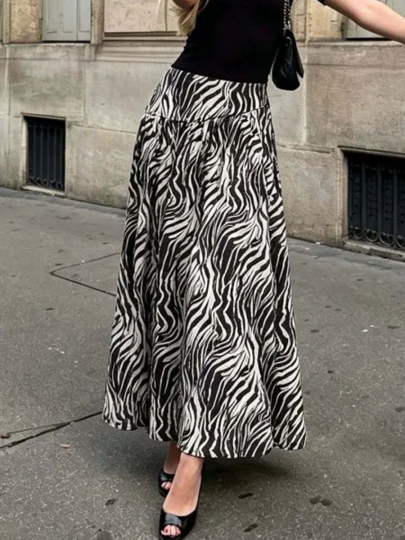 Animal Print Maxi Skirt