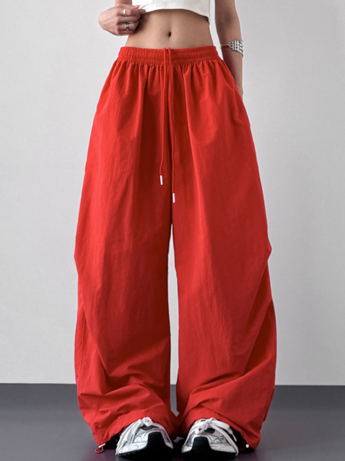 Wide Leg Drawstring Pants
