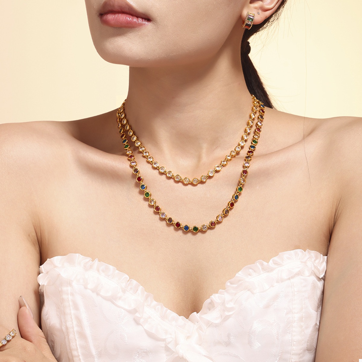 18K Gold-Plated Zircon Necklace