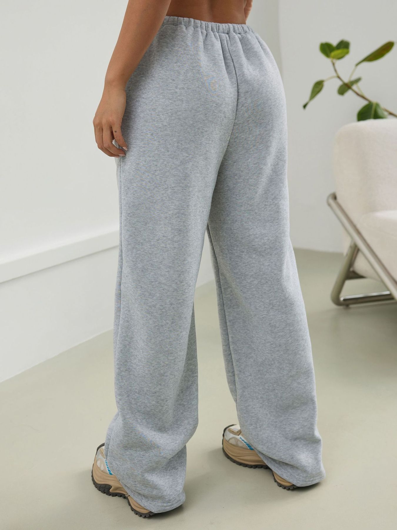 Casual Drawstring High Waist Wide Leg Sweatpants
